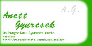 anett gyurcsek business card